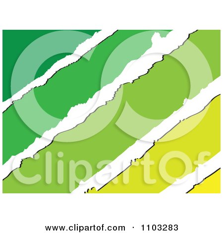 Clipart Diagonal Grungy Tears Divind Green And Yellow Lines - Royalty Free Vector Illustration by Andrei Marincas