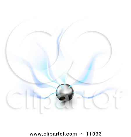 Black Sphere With Electrical Arms Clipart Illustration by Leo Blanchette