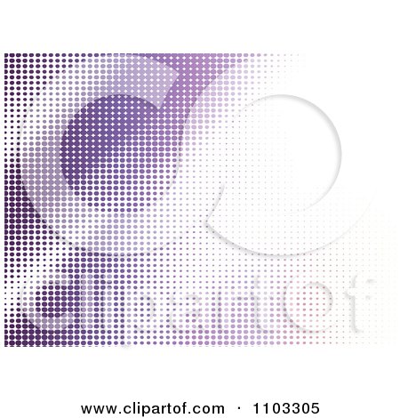 Clipart Background Of Purple Halftone Dots - Royalty Free Vector Illustration by Andrei Marincas