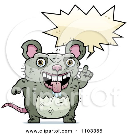 Clipart Talking Ugly Rat - Royalty Free Vector Illustration by Cory Thoman