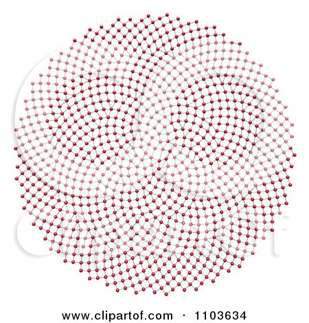 Clipart 3d Red Dot Fibonacci Spiral Pattern - Royalty Free CGI Illustration by Leo Blanchette