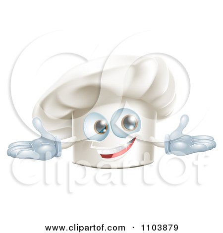 Clipart Happy Chef Hat Mascot - Royalty Free Vector Illustration by AtStockIllustration