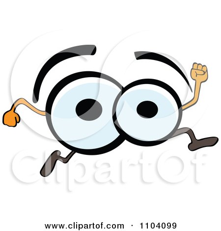 Clipart Pair Of Eyes Running - Royalty Free Vector Illustration by Andrei Marincas