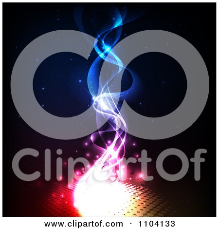 Clipart Magical Fire With Orbs And Smoke - Royalty Free Vector Illustration by TA Images