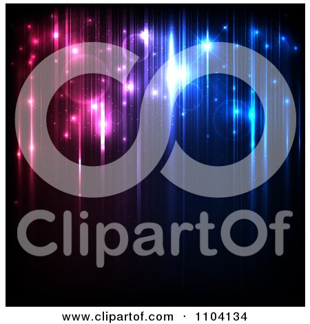 Clipart Magic Background Of Glowing Orbs And Streaks Of Pink Purple And Blue Light - Royalty Free Vector Illustration by TA Images