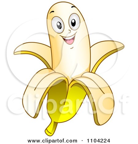Clipart Happy Banana - Royalty Free Vector Illustration by BNP Design Studio