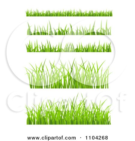 Clipart Green Just Grass Border Design Elements - Royalty Free Vector Illustration by vectorace