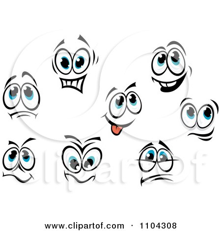 Clipart Pairs Of Expressional Eyes 3 - Royalty Free Vector Illustration by Vector Tradition SM