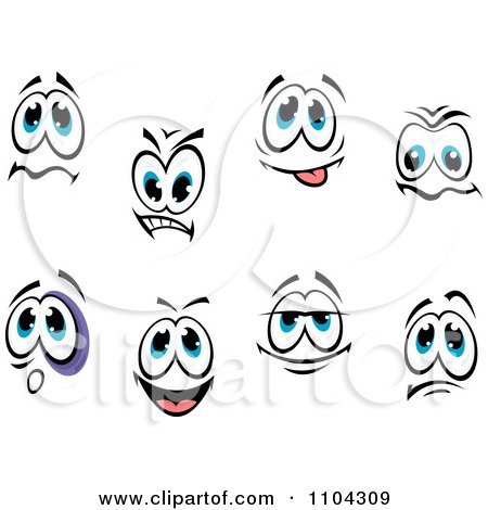 Clipart Pairs Of Expressional Eyes 4 - Royalty Free Vector Illustration by Vector Tradition SM