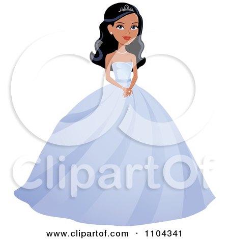 Clipart Beautiful Beauty Queen Woman Posing In A Purple Ball Gown - Royalty Free Vector Illustration by Monica