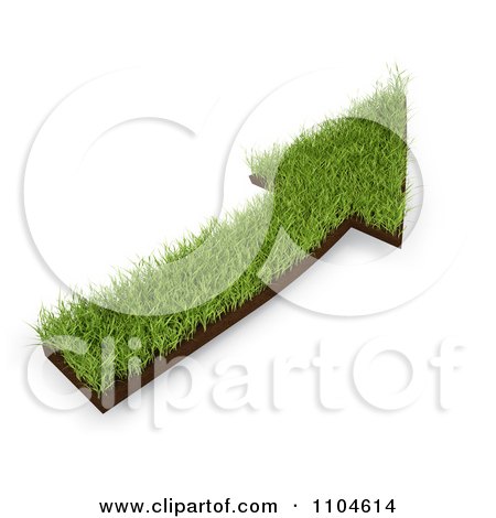 Clipart 3d Grassy Arrow 3 - Royalty Free CGI Illustration by Mopic