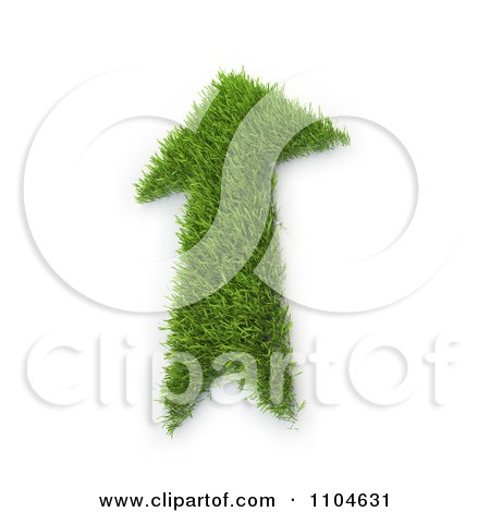 Clipart 3d Grassy Arrow 2 - Royalty Free CGI Illustration by Mopic