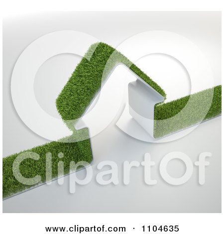 Clipart 3d Grass House - Royalty Free CGI Illustration by Mopic