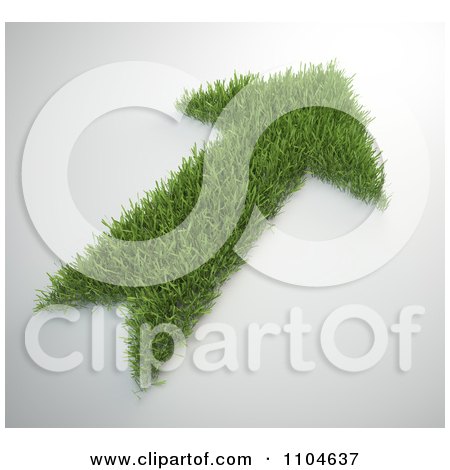 Clipart 3d Grassy Arrow 1 - Royalty Free CGI Illustration by Mopic