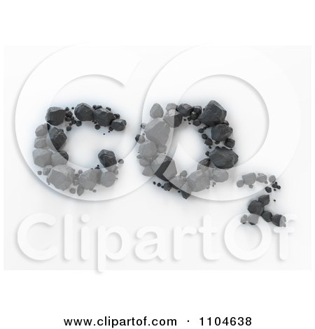 Clipart 3d Coal Forming CO2 Carbon Dioxide - Royalty Free CGI Illustration by Mopic