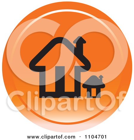 Clipart Orange Home Page Or House Icon - Royalty Free Vector Illustration by Lal Perera