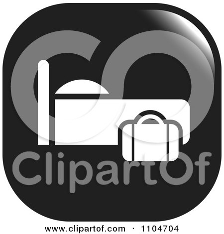 Clipart Black And White Lodging Hotel Icon - Royalty Free Vector Illustration by Lal Perera