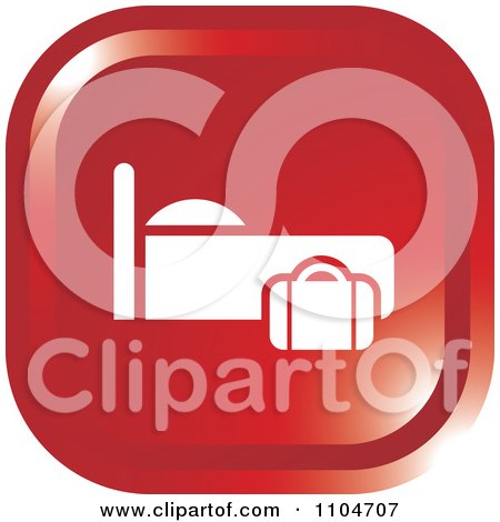 Clipart Red Lodging Hotel Icon - Royalty Free Vector Illustration by Lal Perera