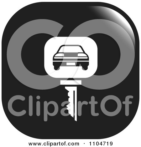 Clipart Black And White Rental Car Key Icon - Royalty Free Vector Illustration by Lal Perera