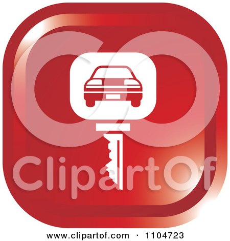 Clipart Red Rental Car Key Icon - Royalty Free Vector Illustration by Lal Perera