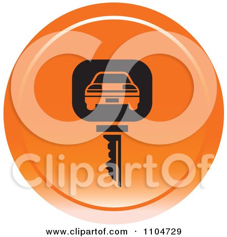 Clipart Orange Rental Car Key Icon - Royalty Free Vector Illustration by Lal Perera
