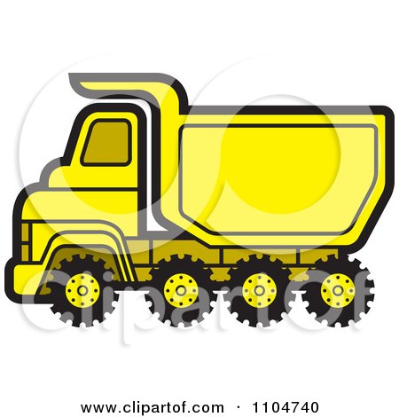 Clipart Yellow Dump Truck 2 - Royalty Free Vector Illustration by Lal Perera