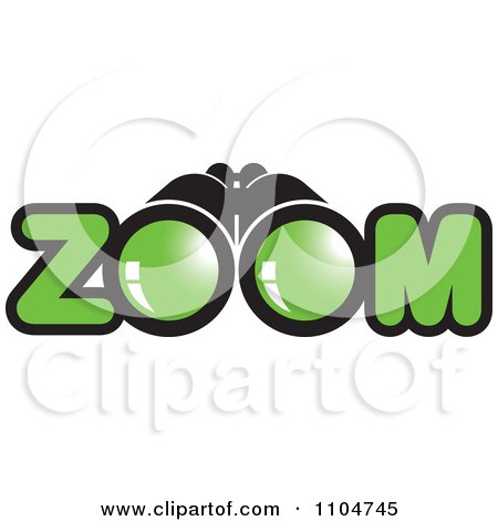 Clipart Binoculars And Zoom Text - Royalty Free Vector Illustration by Lal Perera