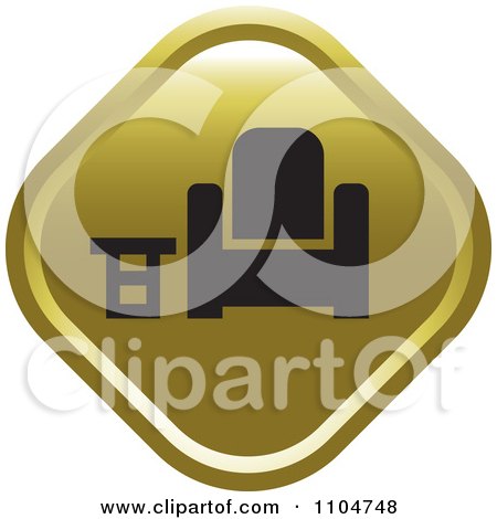 Clipart Gold Furniture Store Icon - Royalty Free Vector Illustration by Lal Perera