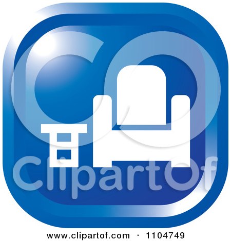 Clipart Blue Furniture Store Icon - Royalty Free Vector Illustration by Lal Perera