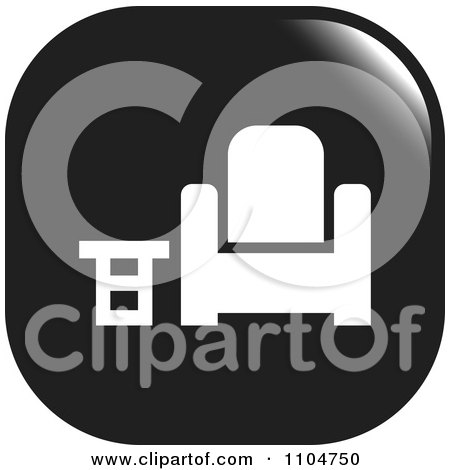 Clipart Black And White Furniture Store Icon - Royalty Free Vector Illustration by Lal Perera