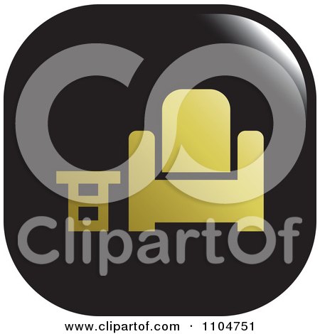 Clipart Black And Gold Furniture Store Icon - Royalty Free Vector Illustration by Lal Perera