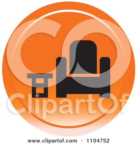 Clipart Orange Furniture Store Icon - Royalty Free Vector Illustration by Lal Perera
