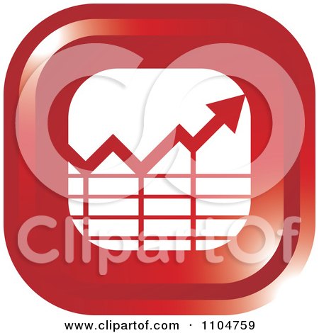 Clipart Red Business Statistics Chart Arrow Graph Icon - Royalty Free Vector Illustration by Lal Perera