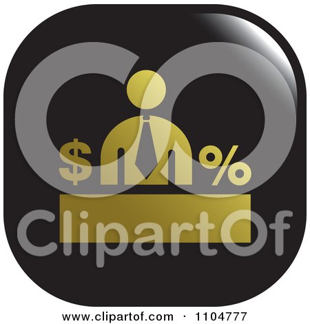 Clipart Bold And Black Business Man Finance Icon - Royalty Free Vector Illustration by Lal Perera