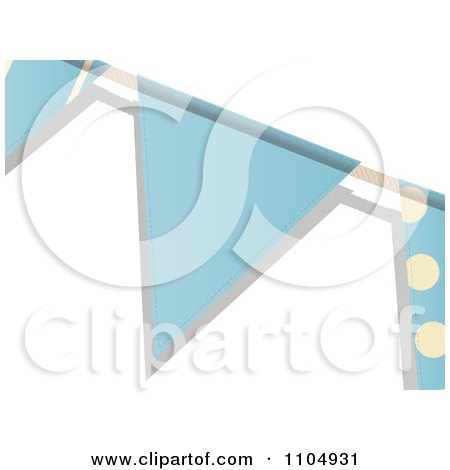 Clipart Blue Bunting Flags On A String - Royalty Free Vector Illustration by elaineitalia