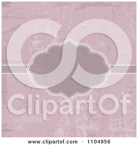 Clipart Pink Grungy Vintage Background With A Frame And Scratches - Royalty Free Vector Illustration by KJ Pargeter