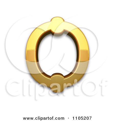 3d Gold cyrillic capital letter round omega Clipart  Royalty Free Vector IllustrationClipart Royalty Free Vector Illustration Clipart Royalty Free Vector Illustration by Leo Blanchette