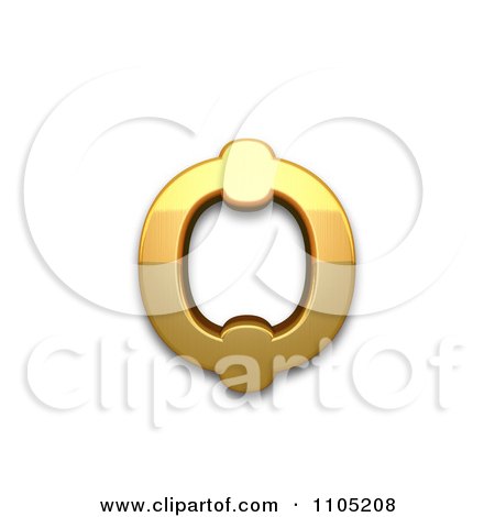 3d Gold cyrillic small letter round omega Clipart  Royalty Free Vector IllustrationClipart Royalty Free Vector Illustration Clipart Royalty Free Vector Illustration by Leo Blanchette