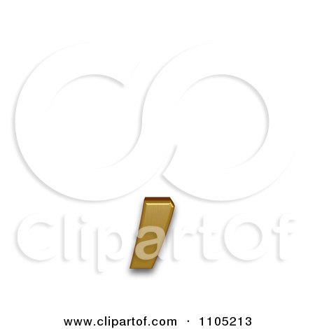 3d Gold comma Clipart Royalty Free Vector Illustration by Leo Blanchette