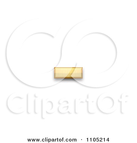 3d Gold hyphen-minus Clipart Royalty Free Vector Illustration by Leo Blanchette