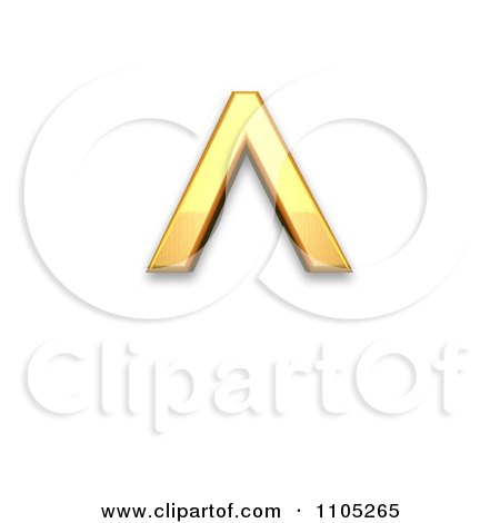 3d Gold circumflex accent Clipart Royalty Free Vector Illustration by Leo Blanchette