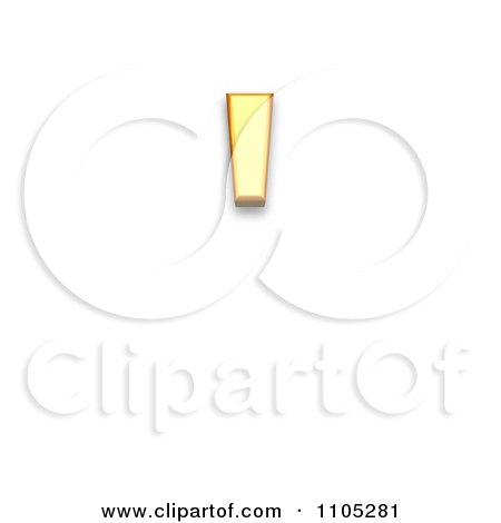 3d Gold apostrophe Clipart Royalty Free Vector Illustration by Leo Blanchette