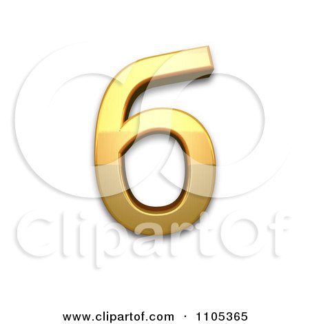 3d Gold cyrillic small letter be Clipart Royalty Free CGI Illustration by Leo Blanchette