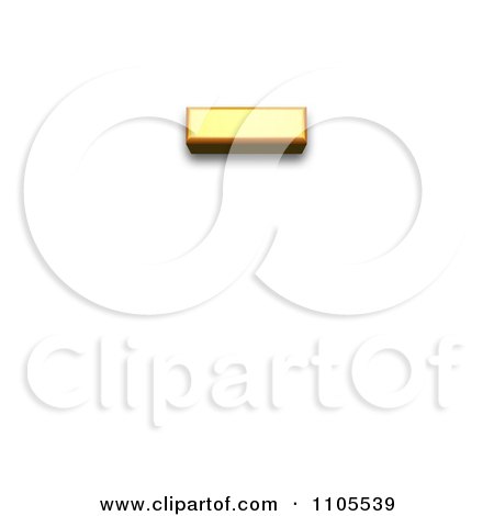 3d Gold modifier letter macron Clipart Royalty Free CGI Illustration by Leo Blanchette