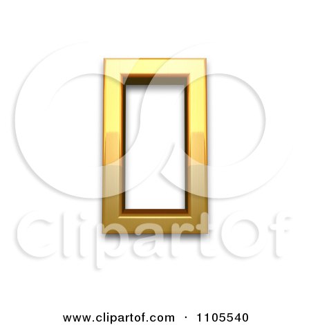 3d Gold modifier letter minus sign Clipart Royalty Free CGI Illustration by Leo Blanchette