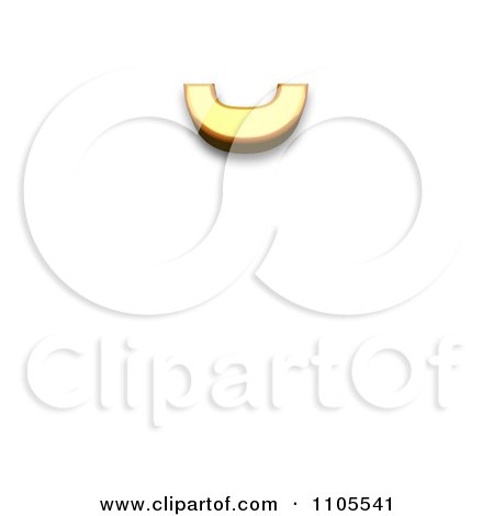 3d Gold breve Clipart Royalty Free CGI Illustration by Leo Blanchette