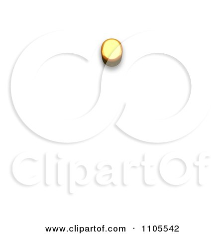 3d Gold dot above Clipart Royalty Free CGI Illustration by Leo Blanchette