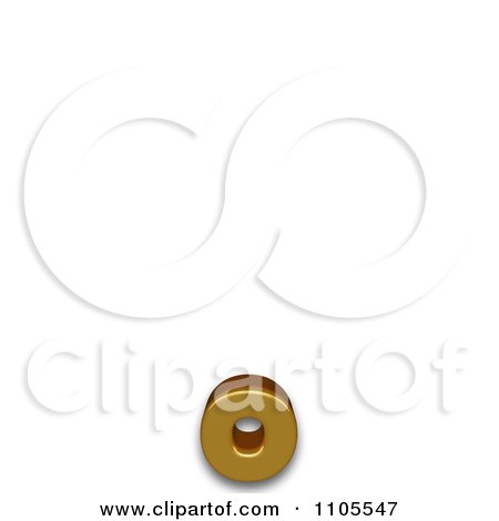 3d Gold modifier letter low ring Clipart Royalty Free CGI Illustration by Leo Blanchette