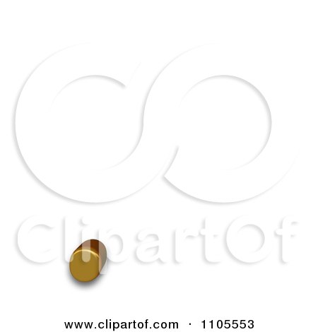 3d Gold combining dot below Clipart Royalty Free CGI Illustration by Leo Blanchette