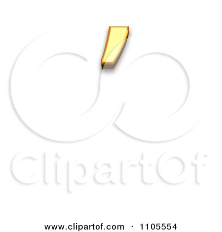 3d Gold greek tonos Clipart Royalty Free CGI Illustration by Leo Blanchette